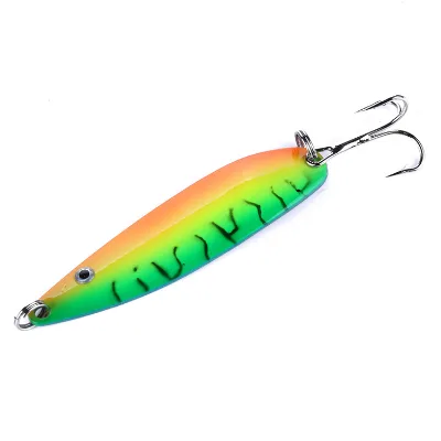 Hot Sale Metal Spinner Spoon Fishing Lure Copper 3.2-13g Artificial Sequins With Single Hooks Tackle
