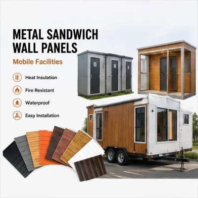 Sandwich Wall Panels Energy Efficient Exterior Cladding Waterproof PU Core Decorative Panels for Prefabricated House Projects
