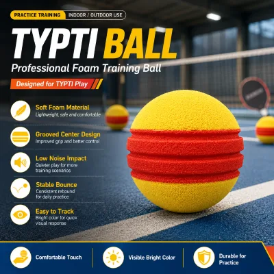 Wholesale Durable Typti Foam Ball High Density PU Sponge None Noise Quiet Training Ball for Indoor Outdoor Typti Racket Sports