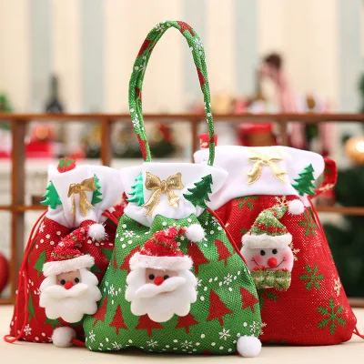 Christmas Decorations New Santa Claus Gift Bag Christmas Candy Bag Christmas Gift Apple Bag