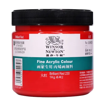 Bview Art Winsor&Newton 1KG 1L Big Volume Signature Acrylic Color Paint Set for Canvas Wood Fabric Leather Cardboard