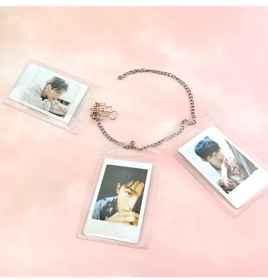 Custom Design Cute Korea Style PVC Card Cover case Kpop Photocard Card Holder Stars Photo Collect Card Holders