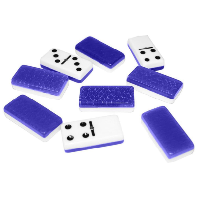 Blue Domino Game Block with Spinner Custom Luxury Dominos 55 Pcs Double Nine Set for Family Game