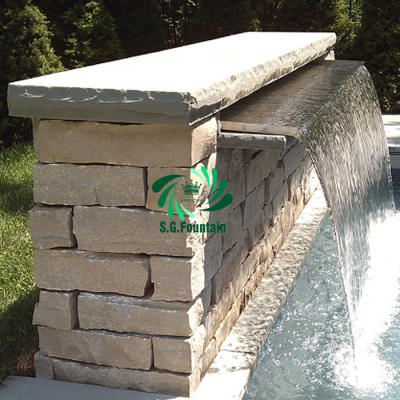Indoor and Outdoor Landscape Waterfall Stainless Steel Swimming Pool Waterfall
