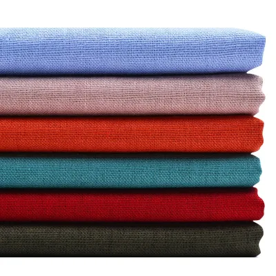 Factory Direct Wholesale Retro Linen Cotton Fabric for Spring Summer Shirt Dress Lace Fabric for Boys and Girls