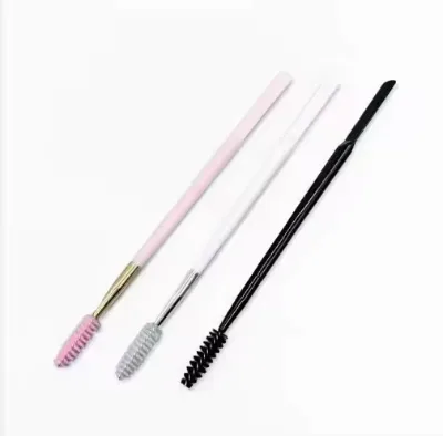 Double Head Mini Portable Cosmetic Brush for Eyebrow and Mascara Cream Double-head Brush With Eyebrow Comb Eyebrow Brush