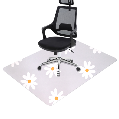 ALLIFEMATS Protect Floor From Scratches Marks Cute Little Daisies Pattern Plastic Mats for Hardwood Floor
