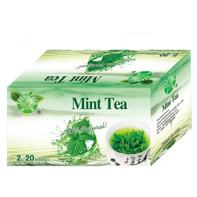 Mint Green Tea Flavored Tea with Private Label