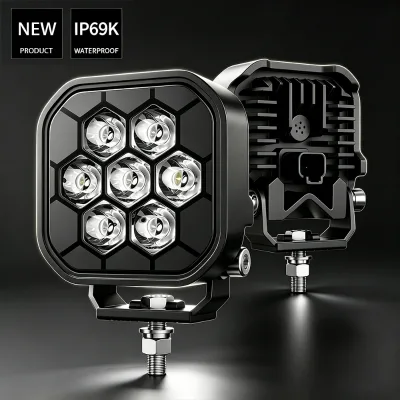 3/4 Inch LED Offroad Work Light Spot/Flood Beam ECE Approved IP68 12V 24V Auxiliary LED Cube Light for 4x4 Truck SUV Tractor