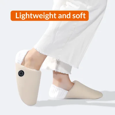Anjuny Knitted Electric Heated Slippers USB 5V 2A 3 Heat Settings Fast Warm Indoor Winter Foot Warmer Customizable Color