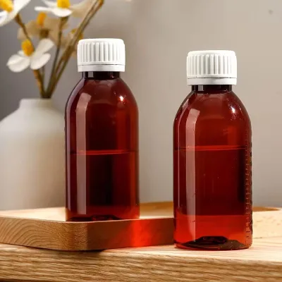 30ml 50ml 60ml 100ml 150ml 200ml Plastic Amber Syrup Bottle Pharmaceutical Medicine Bottles With Tamper Evident Lid