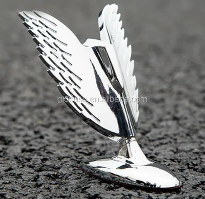 3D Car Front Cover Chrome Badge Car Cover for Auto Car Front Hood Ornament Emblems Silver-white
