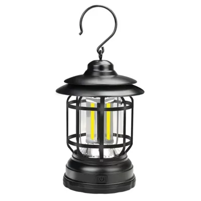 Outdoor Solar Hanging Portable Waterproof Tent Lantern IPX4 Dry Battery High Power Fishing Lamp COB Hiking Camping Light