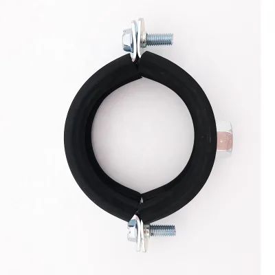 2026 M8 Heavy Duty Pipe Hanger Clip With Rubber With M8+10 of EPDM Rubber Pipe Supporting