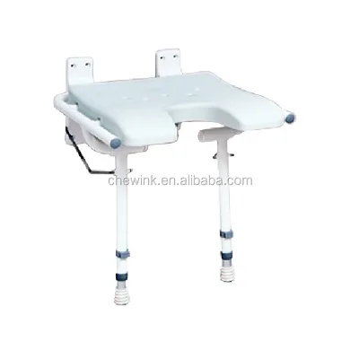Wall-Mounted Folding Shower Chair Seat Bathroom Safety Equipment for Patients