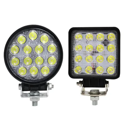 48W 16Led 60MM Floodlight Forklift Led Work Light Crane Engineering Vehicle 12-80V  Working Lamp for Excavator Forklift