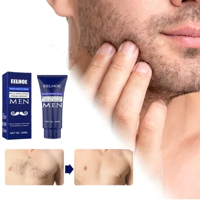 Men Beard Remove Cream for Men Barber Family Using 100% Organic for Men Beard Shaving Hair Removal Cream 60ml