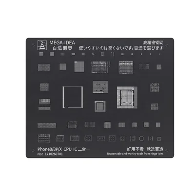QIANLI Mega IDEA A8-A15 Round square Hole 2 in 1 IC/CPU Black Steel Planting Tin for Iphone 5-13pro Max