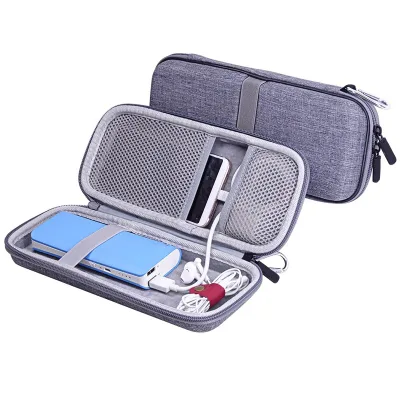 Custom Mobile Power Storage Case Zipper EVA Power Bank Bag Data Cable Portable Storage Box Waterproof