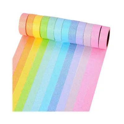 Cross-border Hot-selling Waterproof Color Paper Tape Masking Decoration Acrylic Adhesive Single Sided Recyclable