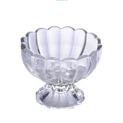 Hot Selling Eco-Friendly Pressed Glass Bowl & Cup for Ice Cream Fruit Juice Dessert-Business Gift