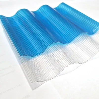 High Quality Weather-Resistant Polycarbonate Hollow Wave Tiles Sun Sheets Acrylic Material for Carports