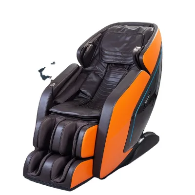 Professional Luxury Coffee Zero Gravity Human Touch Stretch 4D Track Latest Electronic Massage Chair Body Massager
