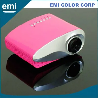 Hot Sale 720p Mini Pocket LED Projector Portable USB Supported Home Theater Education Business Tool Pink Black Color Cheap Price