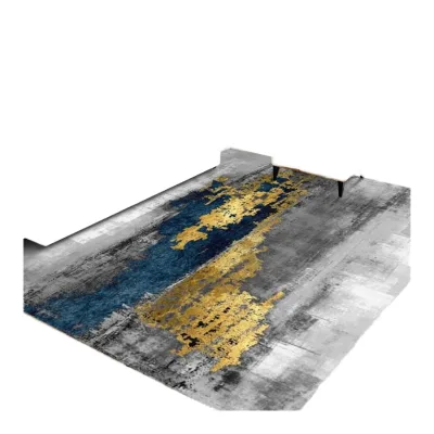 Custom Logo Eco-friendly Polyester Rugs High-Definition Printing Abstract Pattern Carpet with Machine Made Non-Slip Home Car Use