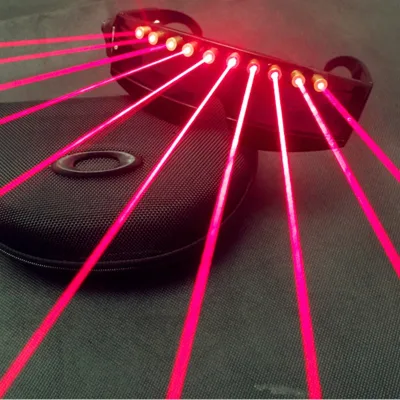 Stock Laser Beam Glasses Christmas Halloween Party Stage Show DJ Disco Lights Dancing Rechargeable Sunglasses Nightclub Bar Prop