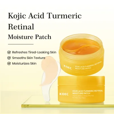 Turmeric & Kojic Acid Retinal Moisture Patch Jelly Eye Mask Jelly Gel Conforms to Eye Contour for Daily Hydration