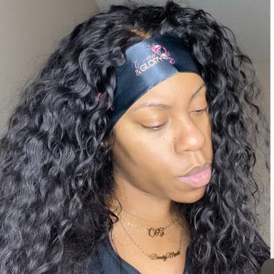 Silk Head Tie Satin Head Wrap Logo Custom Printed Designer Free Headband Makeup Girls Edge Control