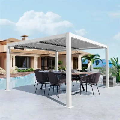 Factory Wholesale Backyard Aluminum Sun Shade Pergola Outdoor Bioclimatic Pergola OEM ODM