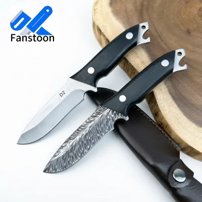 In Stock Wholesale D2 Stainless Steel High Quality Kitchen Boning Knife, Safe Durable Food Grade Fixed Blade Knife with Sheath