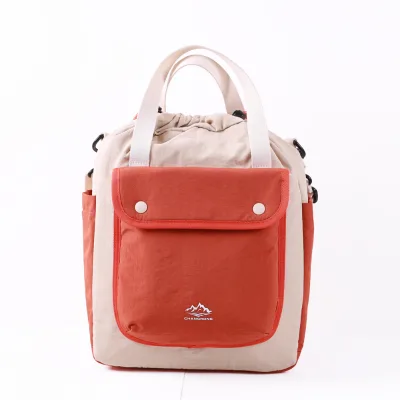 Ripstop Fabric Hand Tote Bag for Women, Daily Shoulder Drawstring Bag for Outdoor Shopping&Commuting