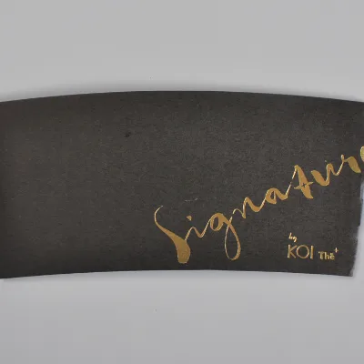 Custom Disposable Single Wall Kpop Kraft Paper Cup Sleeves for Hot Drinks for Bubble Milk Tea and Coffee Cups