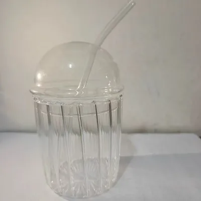 Customized American Borosilicate Glass Vases Special-shaped Storage Jars Cover High Temperature Proof 250ml Capacity for Back