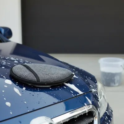 Carcaticz Car Tire Wax Applicator Pads Foam Sponge Microfiber Car Finish Waxing Applicator