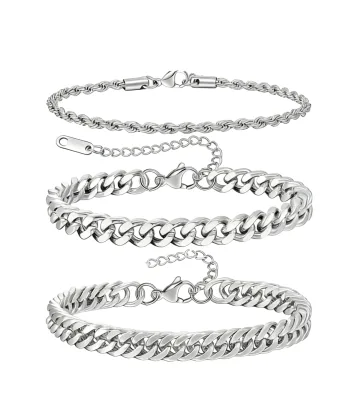 New Arrivals Trendy Cuban Chain Men's Bracelet Classic Stainless Steel Jewelry Waterproof Party Gift 18K/14K Gold Plated Hip Hop