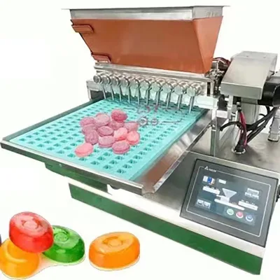 Tabletop Chocolate Gummy Depositing Machine, Small Confectionery Soft Candy Chocolate Production Machine