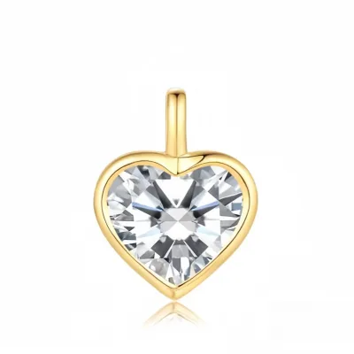 Custom 14K 18K Gold CVD Lab-grown Diamond Necklaces 1ct E VVS2 IGI Certificate Heart Round Pear Cut Lab Grown Diamond Pendant