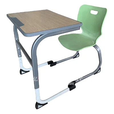 Middle School Study Table Solid Wood Desk for Schools Heavy Duty Desk Chair Set