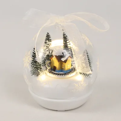 Fancy Style Christmas Decorations Snow Fluttering Music Christmas Ball Rotating Glass Balls for Wedding