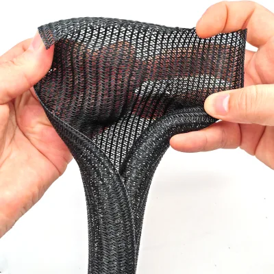 Wholesale Custom Cable Sleeving PET Self-Wrap Nylon Braided Wire Protection Sleeve for AUTO Component Parts 10mm Inside Diameter