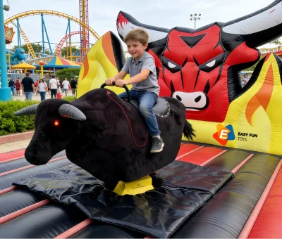 Rental Business FCC Electric Pause Safe Bull Ride Game Machine with Full Screw Locking Structure for Kids