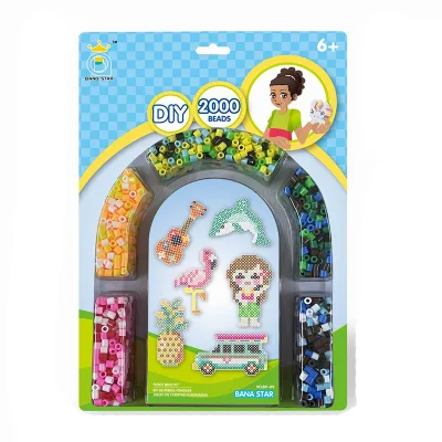 Educational Toys DIY Craft Kit Multi-colored Round Hama Beads