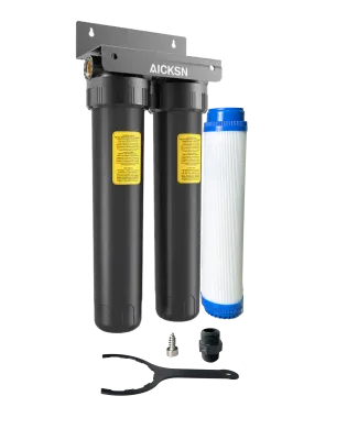 Wholesale 2 Stages Plastic Water Filter Pre-filter Sediment Purifier 20 Inch Black NSF Certified 30-35 LPM Household Water