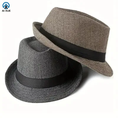 Wholesale Classics Men Formal Fedora Felt Hats Adult Male Blank Hat Twill Hat