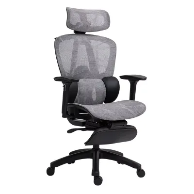 Modern Ergonomic Swivel Office & Gaming Chair PVC PU & Fabric Stainless Steel Mesh Design