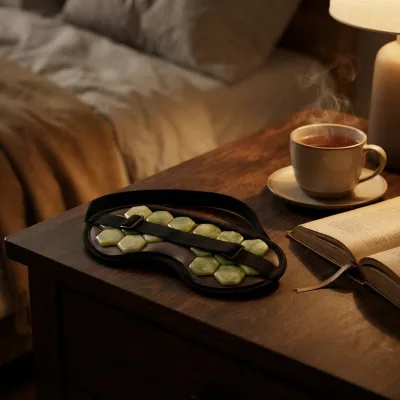Jade Facial Massager Blackout Sleep Aid